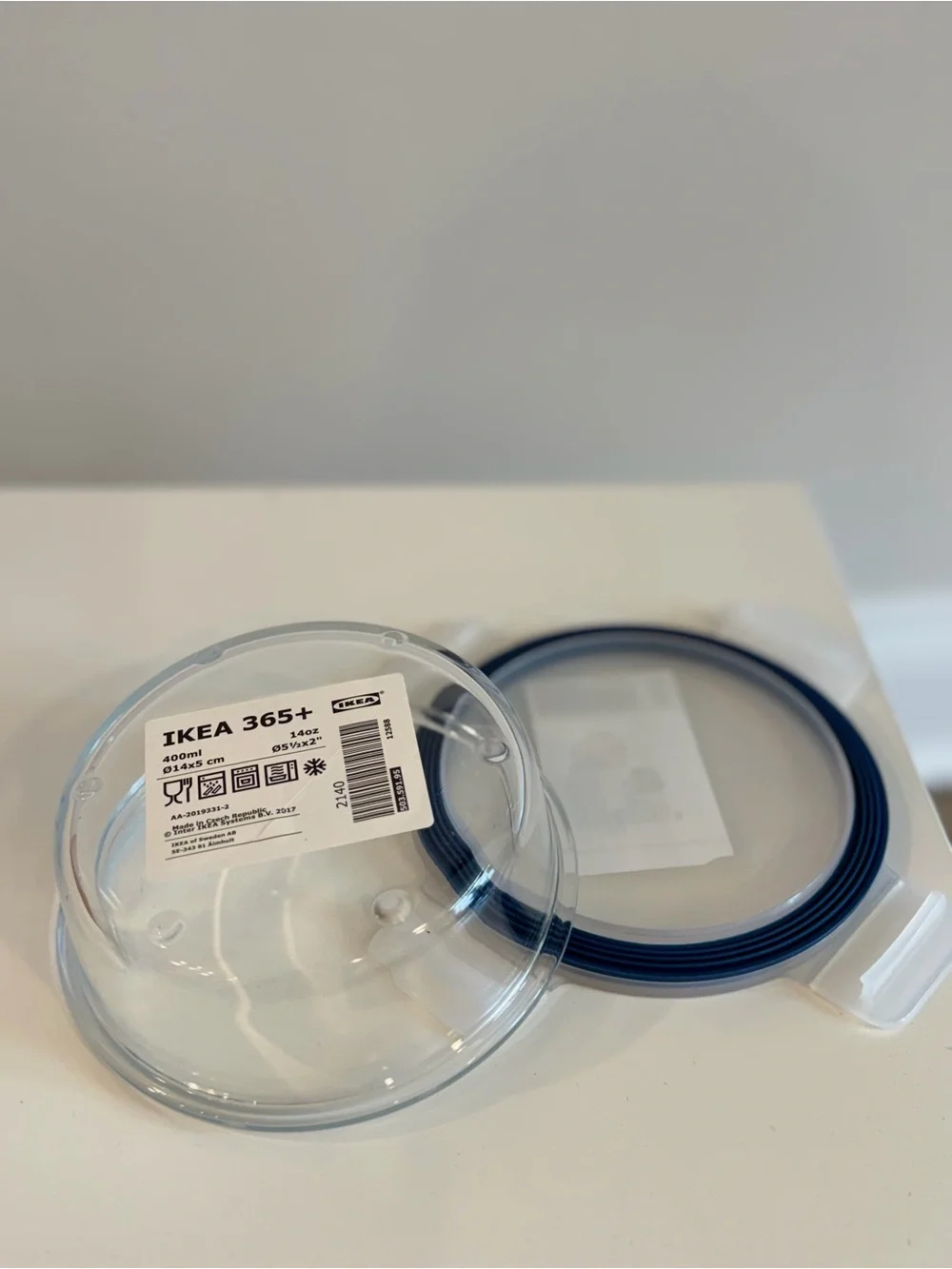 IKEA 365+ Round Glass Food Container 14 oz 400ml With Lid 503.591.95